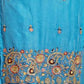 Rajwada Sky Blue Chiffon Solid Stitched Kurta Set For Women