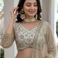 Rajwada Off White Net Embellished Lehenga For Women