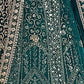 Rajwada Teal Blue Net Embellished Lehenga For Women