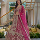 Rajwada Pink Net Embellished Lehenga For Women