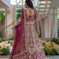 Rajwada Pink Net Embellished Lehenga For Women
