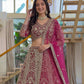 Rajwada Pink Net Embellished Lehenga For Women