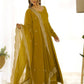 Rajwada Mustard Georgette Plain Kurta Set For Women
