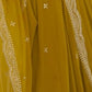 Rajwada Mustard Georgette Plain Kurta Set For Women