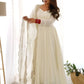 Rajwada White Georgette Plain Kurta Set For Women