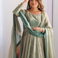 Rajwada Light Green Satin Silk Embroidered Kurta Set For Women