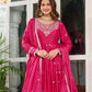 Rajwada Pink Silk Solid Stitched Kurta Set For Women