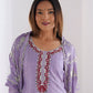 Rajwada Lavender Chinon Embroidered Kurta Set For Women