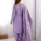 Rajwada Lavender Chinon Embroidered Kurta Set For Women