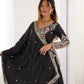 Rajwada Black Silk Blend Embellished Lehenga For Women