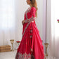 Rajwada Red Silk Blend Embellished Lehenga For Women