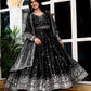 Rajwada Black Silk Solid Stitched Kurta Set For Women