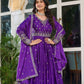 Rajwada Purple Silk Solid Stitched Kurta Set For Women