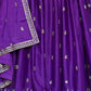 Rajwada Purple Silk Solid Stitched Kurta Set For Women