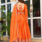 Rajwada Orange Silk Solid Stitched Kurta Set For Women