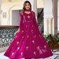 Rajwada Magenta Silk Solid Stitched Kurta Set For Women