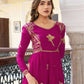Rajwada Magenta Silk Solid Stitched Kurta Set For Women