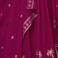 Rajwada Wine Georgette Solid Stitched Kurta Set For Women