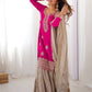 Rajwada Pink Chinon Solid Stitched Kurta Set For Women
