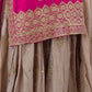 Rajwada Pink Chinon Solid Stitched Kurta Set For Women