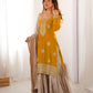 Rajwada Yellow Chinon Solid Stitched Kurta Set For Women