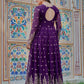 Rajwada Purple Georgette Solid Stitched Kurta Set For Women