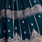 Rajwada Teal Blue Georgette Embellished Lehenga For Women