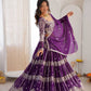 Rajwada Violet Georgette Embellished Lehenga For Women