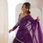 Rajwada Violet Georgette Embellished Lehenga For Women