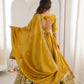 Rajwada Mustard Silk Blend Embellished Lehenga For Women