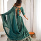 Rajwada Teal Green Silk Blend Embellished Lehenga For Women