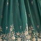 Rajwada Teal Green Silk Blend Embellished Lehenga For Women