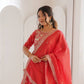 Rajwada Red Silk Blend Embellished Lehenga For Women