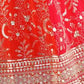 Rajwada Orange Georgette Embellished Lehenga For Women