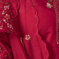 Rajwada Deep Magenta Silk Blend Embroidered Kurta Set For Women
