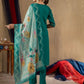 Rajwada Teal Green Silk Blend Embroidered Kurta Set For Women