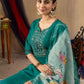 Rajwada Teal Green Silk Blend Embroidered Kurta Set For Women