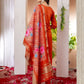 Rajwada Orange Silk Blend Embroidered Kurta Set For Women