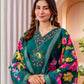 Rajwada Dark Teal Green Silk Blend Embroidered Kurta Set For Women