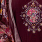 Rajwada Maroon Silk Blend Embroidered Kurta Set For Women