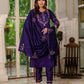 Rajwada Violet Silk Blend Embroidered Kurta Set For Women