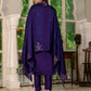 Rajwada Violet Silk Blend Embroidered Kurta Set For Women