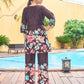 Rajwada Brown Cotton Blend Embroidered Co Ord Set For Women