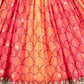 Rajwada Orange And Pink Chinon Embellished Lehenga For Women