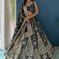 Rajwada Black Silk Blend Embellished Lehenga For Women