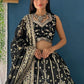 Rajwada Black Silk Blend Embellished Lehenga For Women