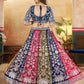 Rajwada Multicolor Georgette Embellished Lehenga For Women