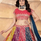 Rajwada Multicolor Georgette Embellished Lehenga For Women