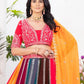 Rajwada Multicolor Georgette Embellished Lehenga For Women