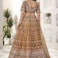 Rajwada Mustard Net Embellished Lehenga For Women